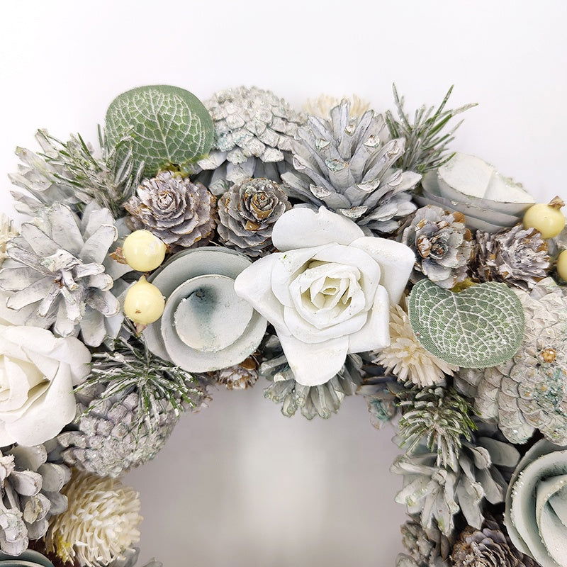 35 cm Real Pine Cones Hanging Front Door Christmas Wreaths And Garland - Graceland Home and Living -  - #tag1#