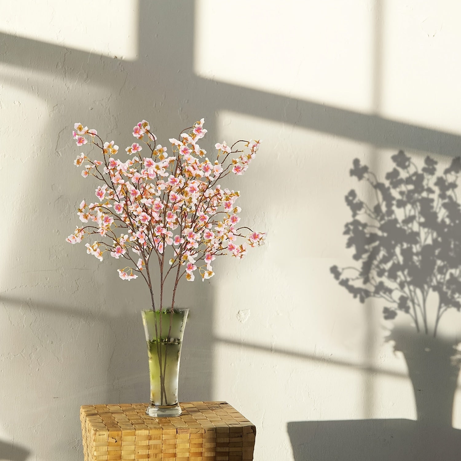 3pcs Artificial Cherry Blossom Branches, 40.5in Long Stem Silk Flowers - Graceland Home and Living -  - #tag1#