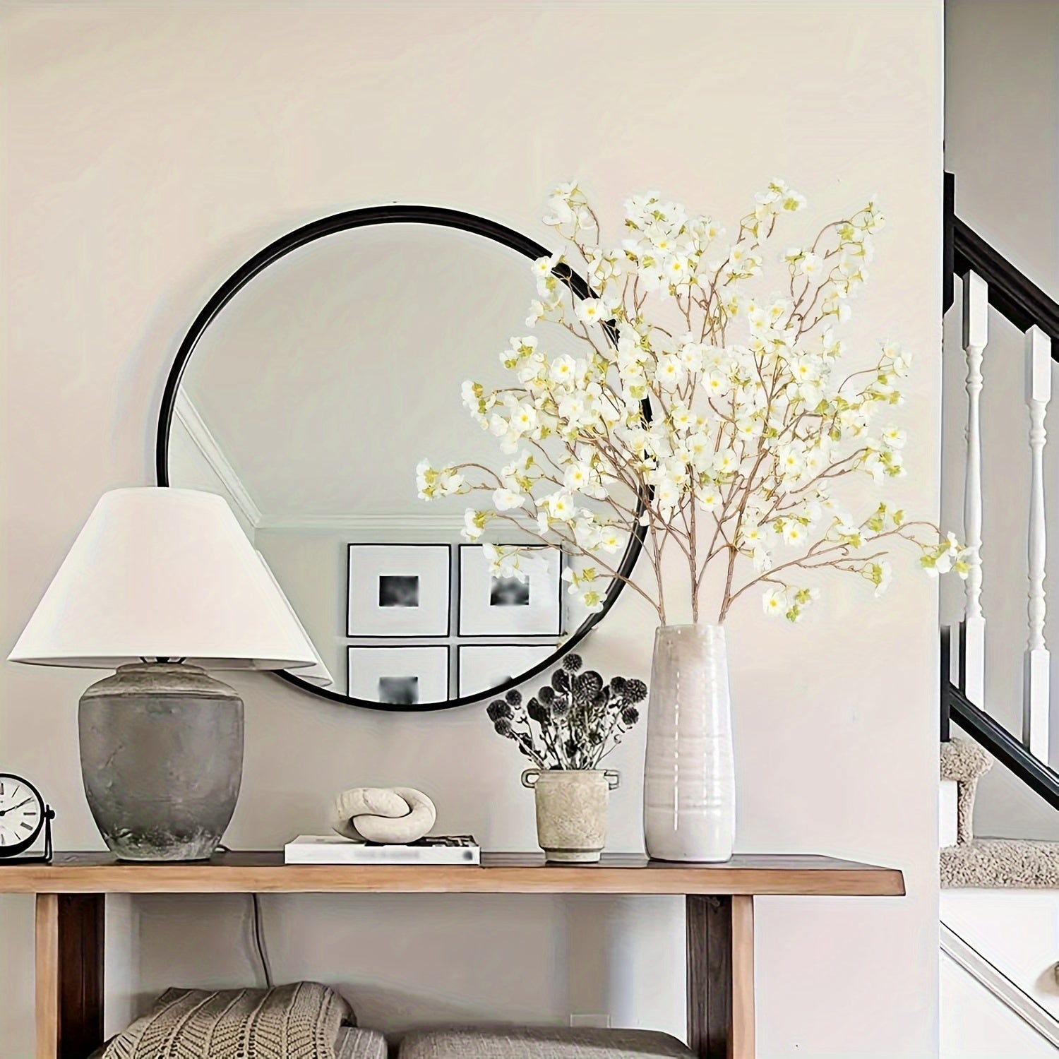 3pcs Artificial Cherry Blossom Branches, 40.5in Long Stem Silk Flowers - Graceland Home and Living -  - #tag1#