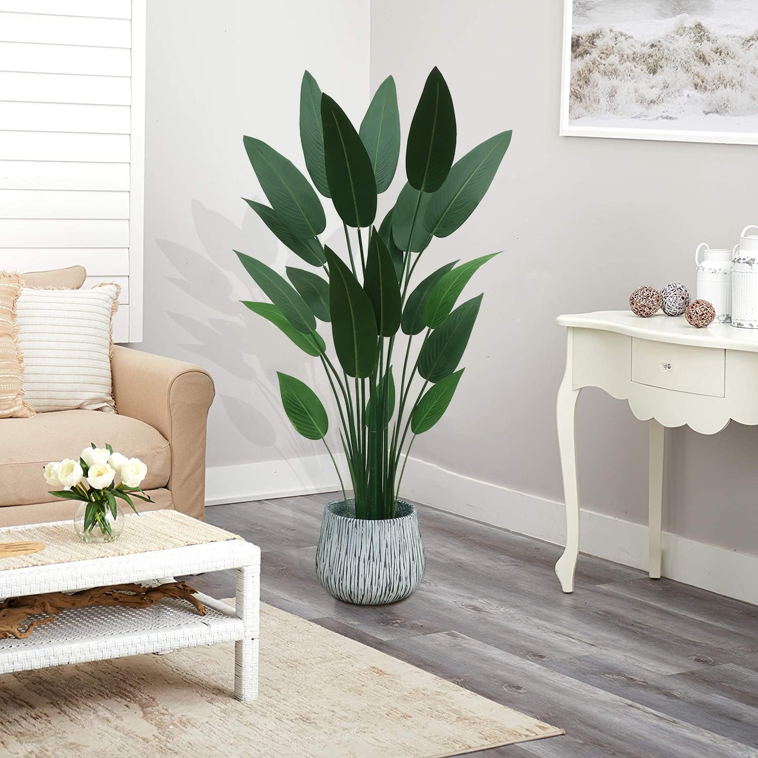 4.6ft Artificial Canna Lily Tree Plant, Set of 2 - Graceland Home and Living -  - #tag1#