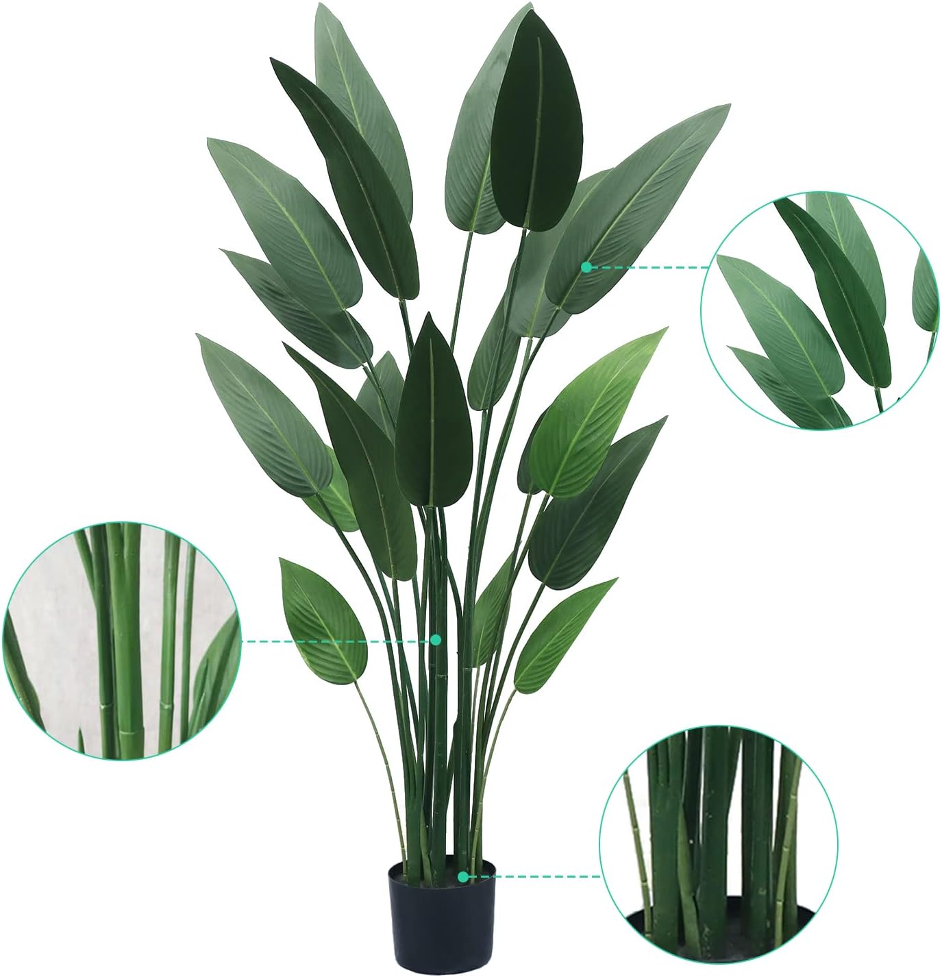 4.6ft Artificial Canna Lily Tree Plant, Set of 2 - Graceland Home and Living -  - #tag1#