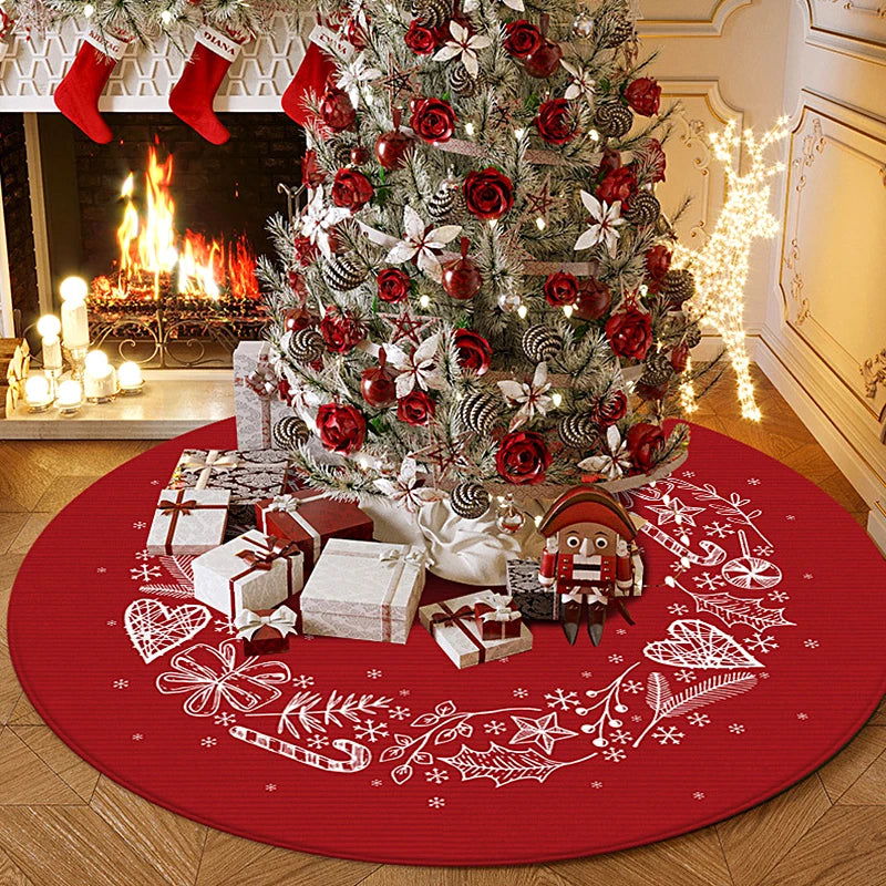 40/60/80/100CM Christmas Tree Skirts Tree Bottom Décor - Graceland Home and Living -  - #tag1#