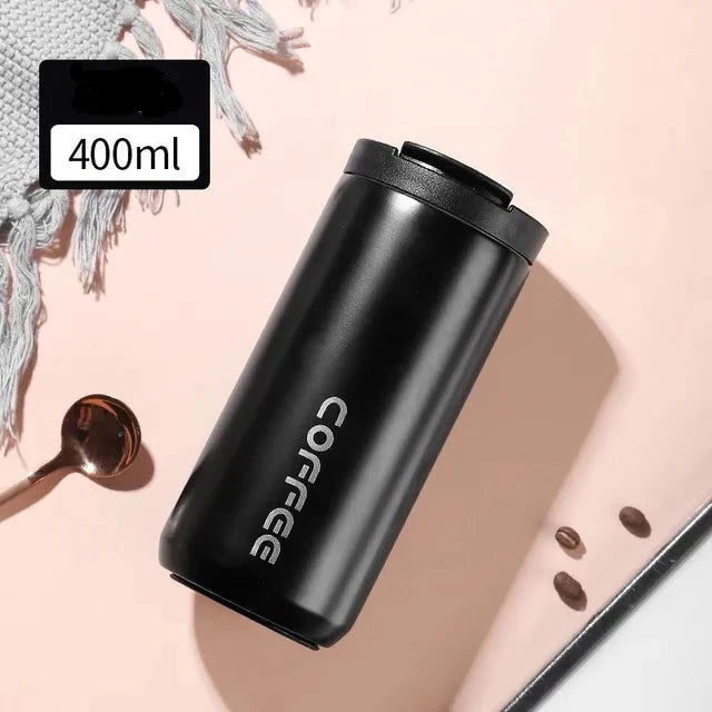 400ML Stainless Steel Coffee Thermos Bottle  Leakproof  Vacuum Flasks - Graceland Home and Living -  - #tag1#