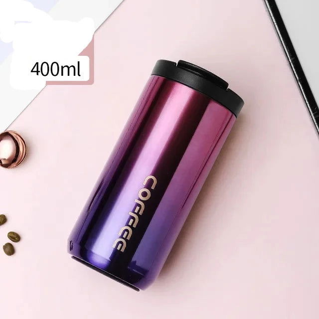 400ML Stainless Steel Coffee Thermos Bottle  Leakproof  Vacuum Flasks - Graceland Home and Living -  - #tag1#