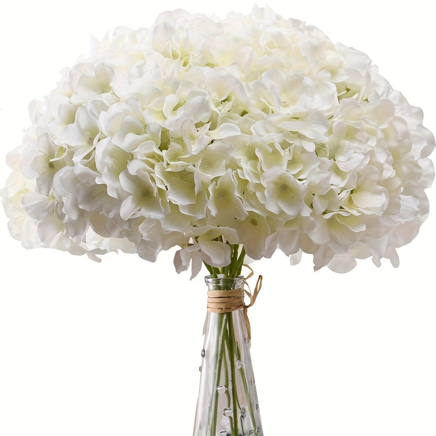 45pcs Stunning White Polyester Hydrangea Artificial Flowers - Graceland Home and Living -  - #tag1#