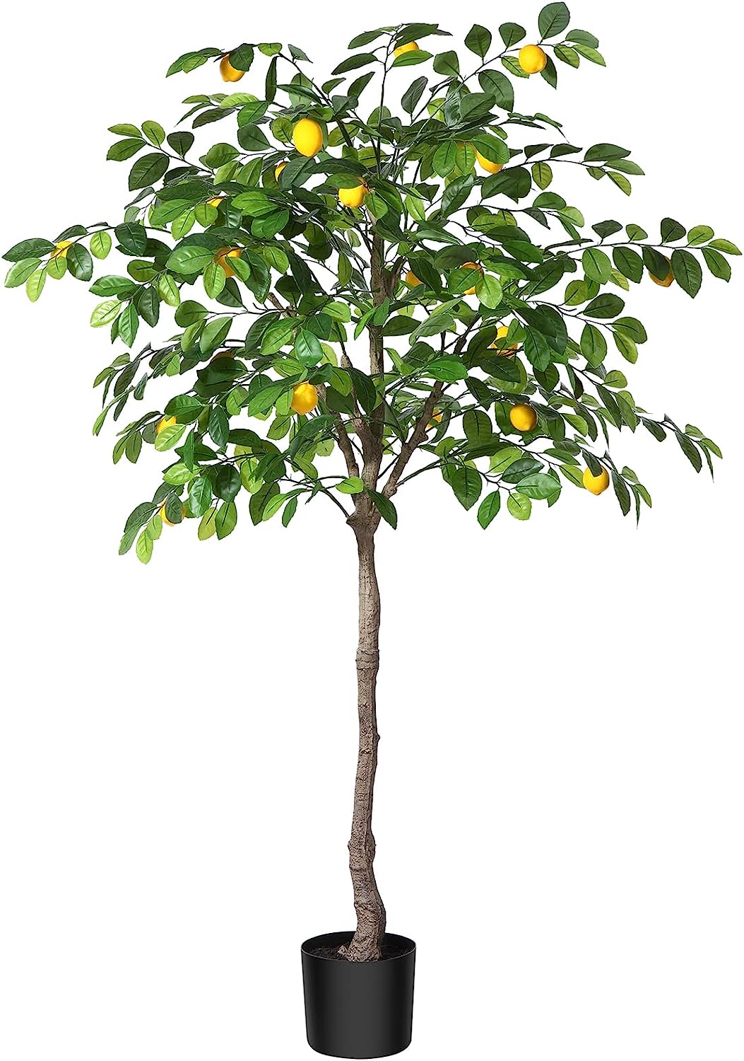4 Feet Artificial Lemon Silk Plant, Pre Potted - Graceland Home and Living -  - #tag1#
