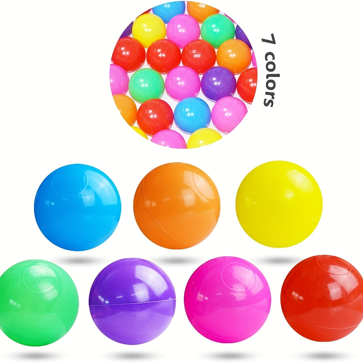 120pcs Ocean Play Balls] 120pcs Vibrant Candy-Colored Ocean Play Balls
