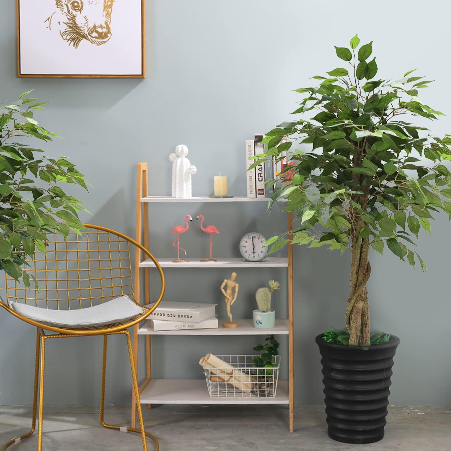 4ft Artificial Ficus Silk Tree for Indoor/ Outdoor decor Graceland Home and Living
