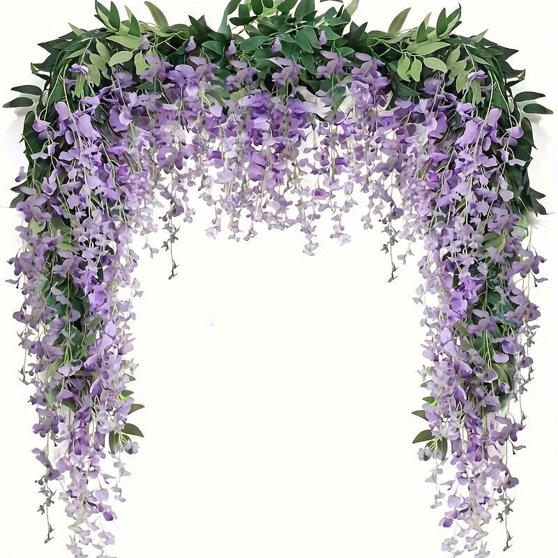 4pcs 28.8ft Long Artificial Wisteria Flowers Garland - Graceland Home and Living -  - #tag1#