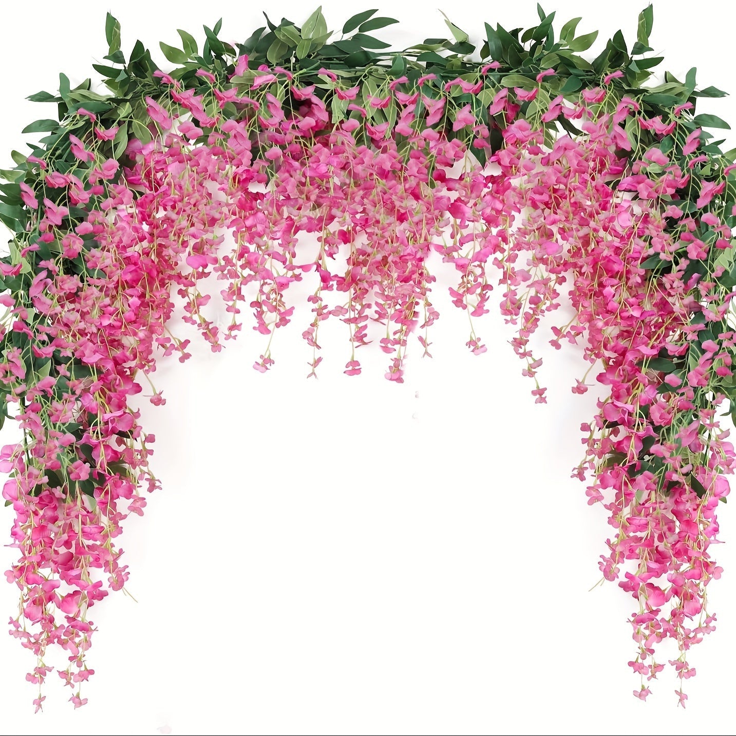 4pcs 28.8ft Long Artificial Wisteria Flowers Garland - Graceland Home and Living -  - #tag1#