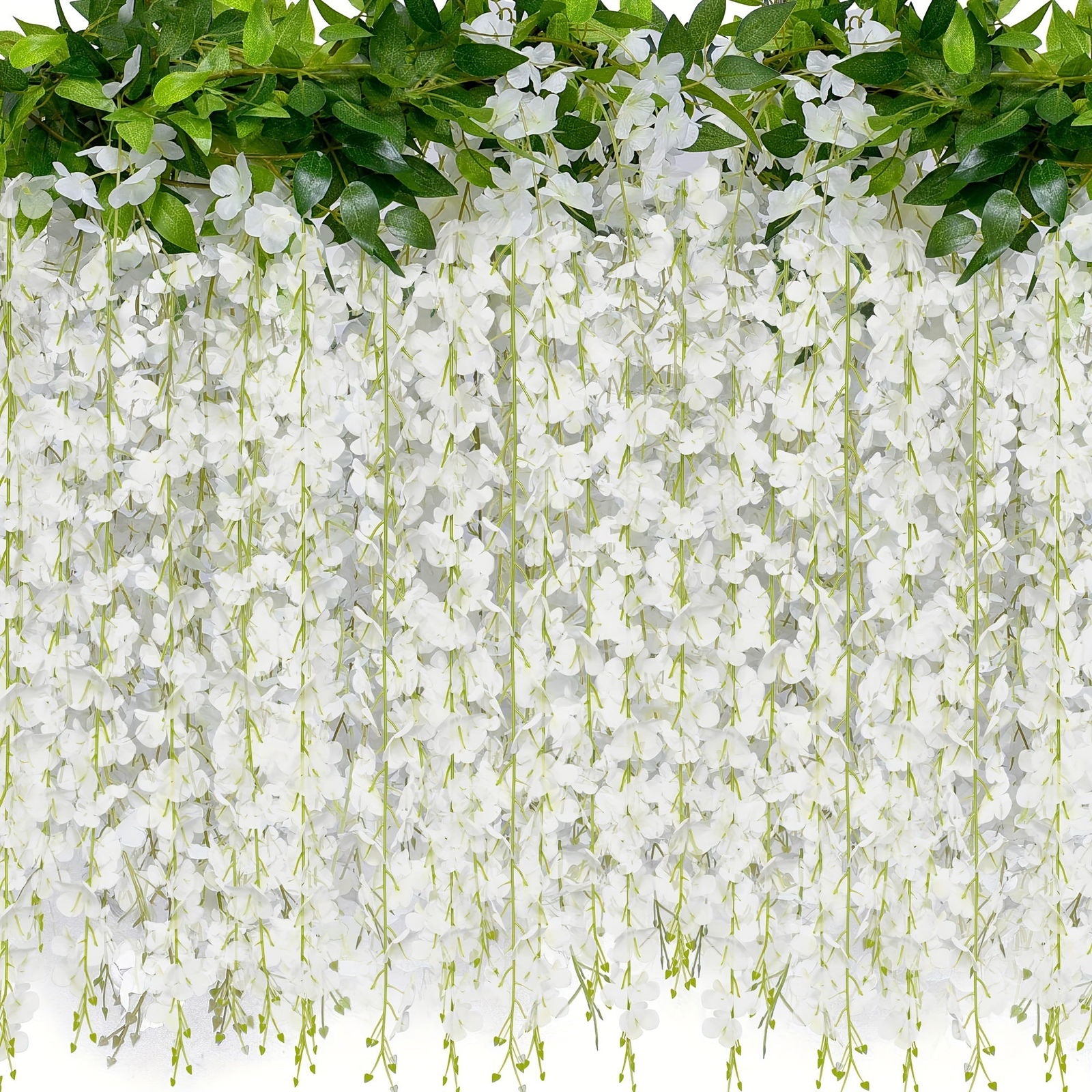 4pcs 28.8ft Long Artificial Wisteria Flowers Garland - Graceland Home and Living -  - #tag1#