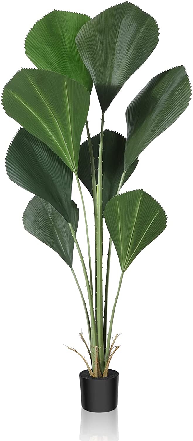 5.3FT Artificial Sumatra Palm Tree, Tall Fake Plant Faux Palm Plants for Indoor/outdoor - Graceland Home and Living -  - #tag1#