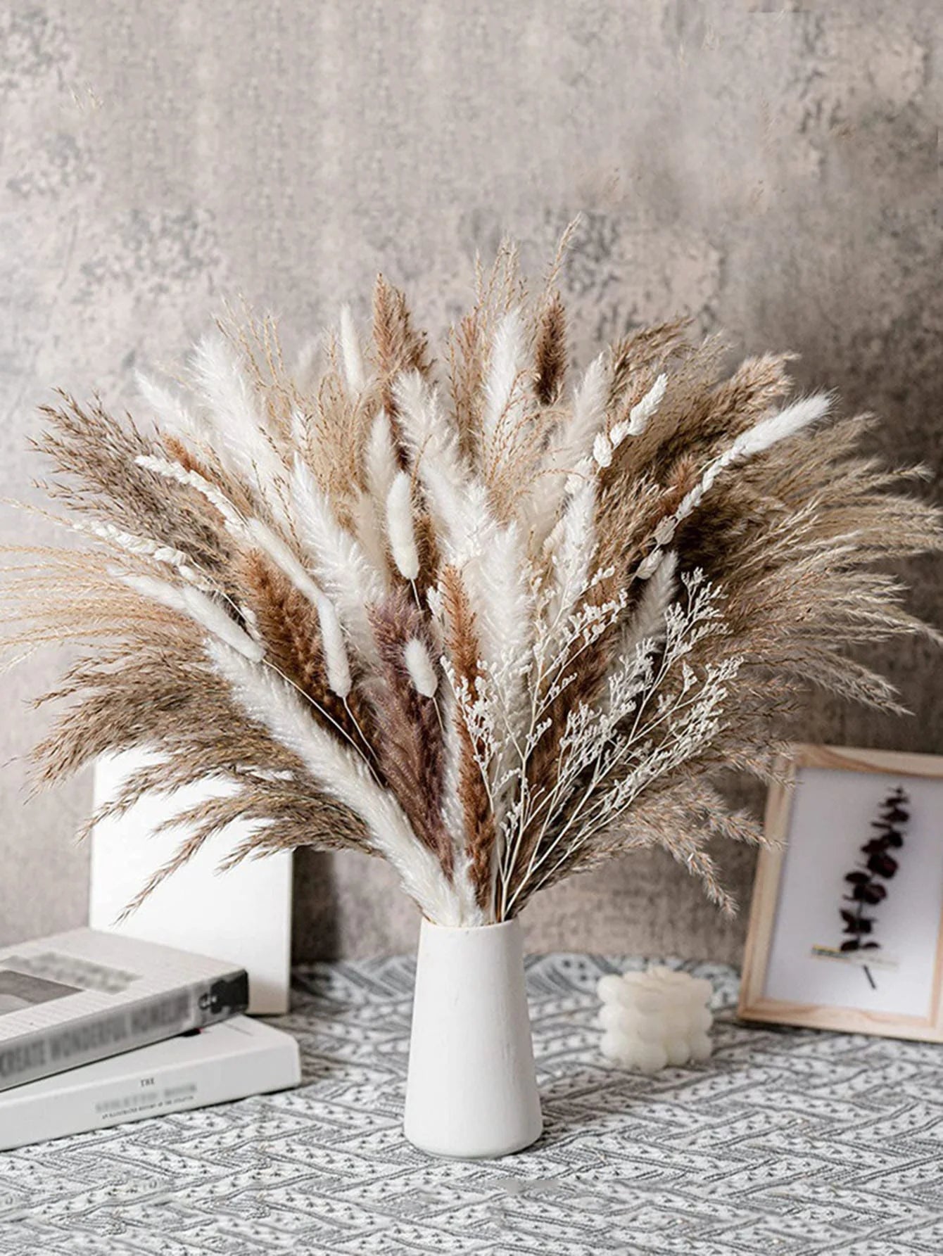 50pcs-reed dried flower bouquets set - Graceland Home and Living -  - #tag1#