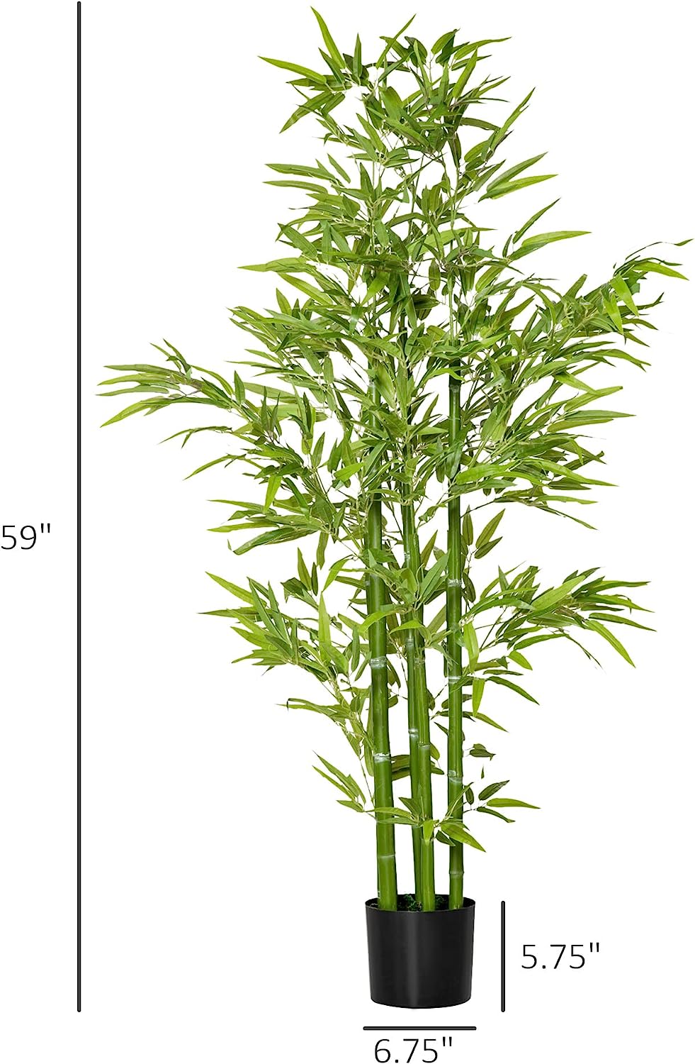 5FT Artificial Bamboo Tree Faux Decorative Plant - Graceland Home and Living -  - #tag1#