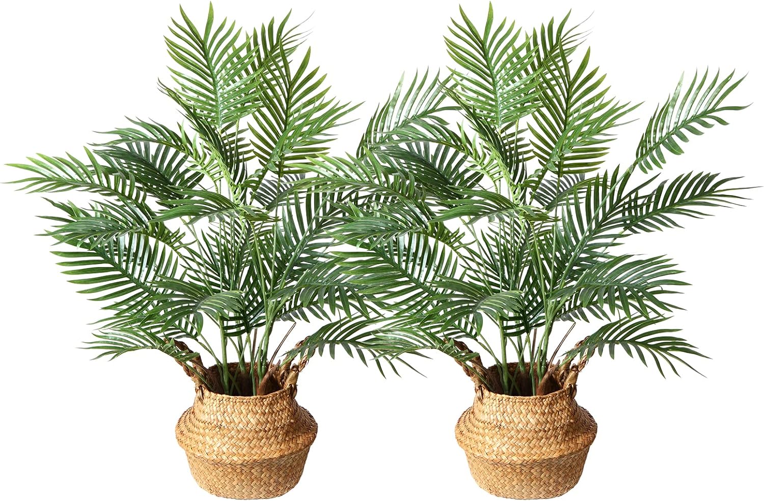 5ft Artificial Fiddle Leaf Fig Tree with Woven Seagrass Belly Basket - Graceland Home and Living -  - #tag1#