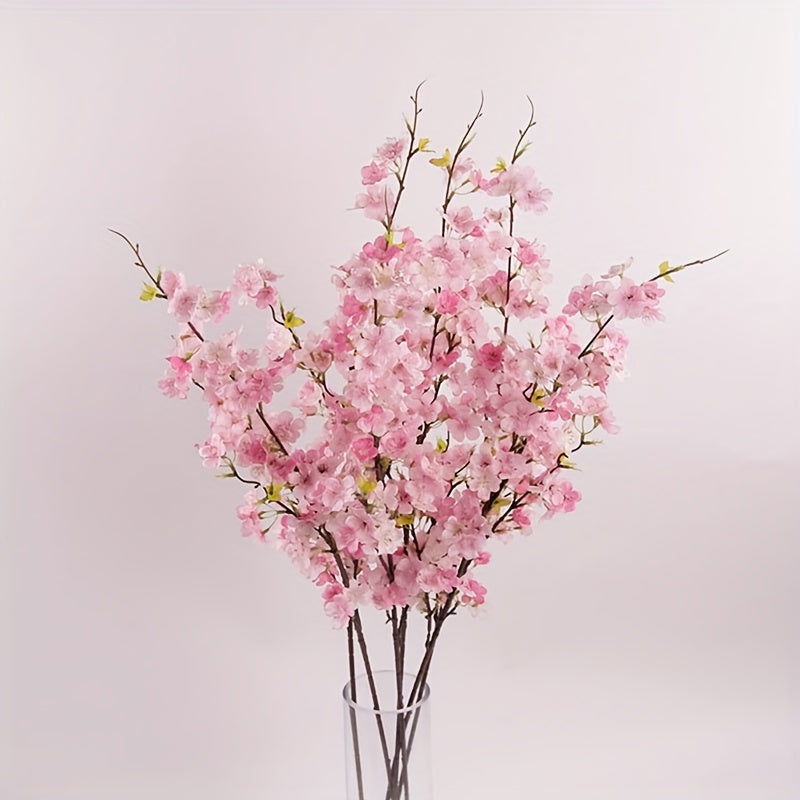 5pcs Lifelike Artificial Cherry Blossom Branches - Realistic Faux Flowers - Graceland Home and Living -  - #tag1#