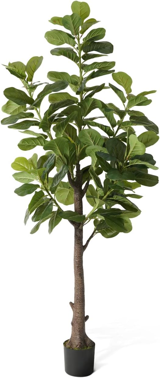 6/7 Feet Potted Ficus Lyrata Faux Tree n Pot with Dried Moss - Graceland Home and Living -  - #tag1#