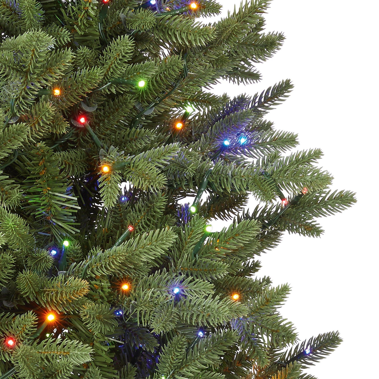 6.5 ft Pre-Lit Aspen Artificial Christmas Tree, 1,200 Color-Changing Radiant Micro LED Lights - Graceland Home and Living -  - #tag1#