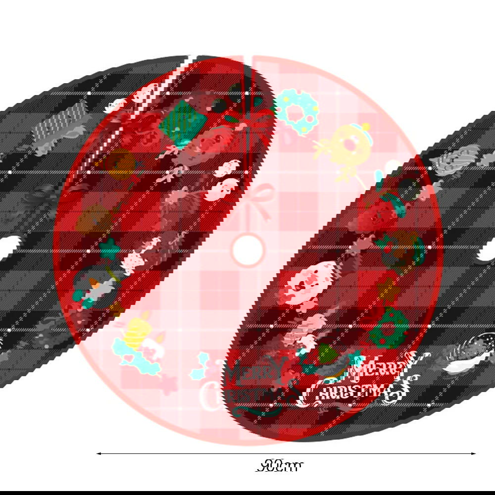 60/70/90Cm Christmas  Red Christmas Tree Skirt - Graceland Home and Living -  - #tag1#