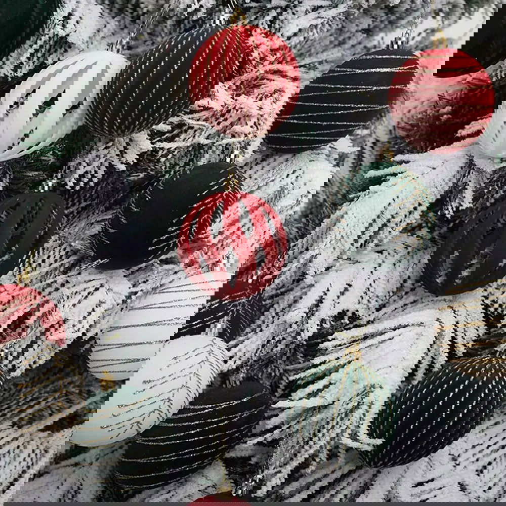 6pcs 8cm  Christmas Balls Set - Graceland Home and Living -  - #tag1#