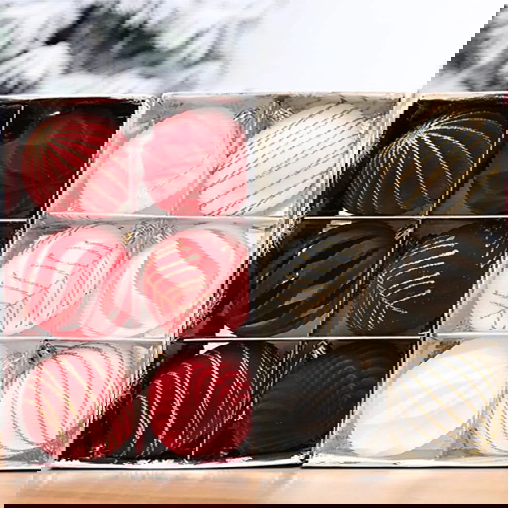 6pcs 8cm  Christmas Balls Set - Graceland Home and Living -  - #tag1#