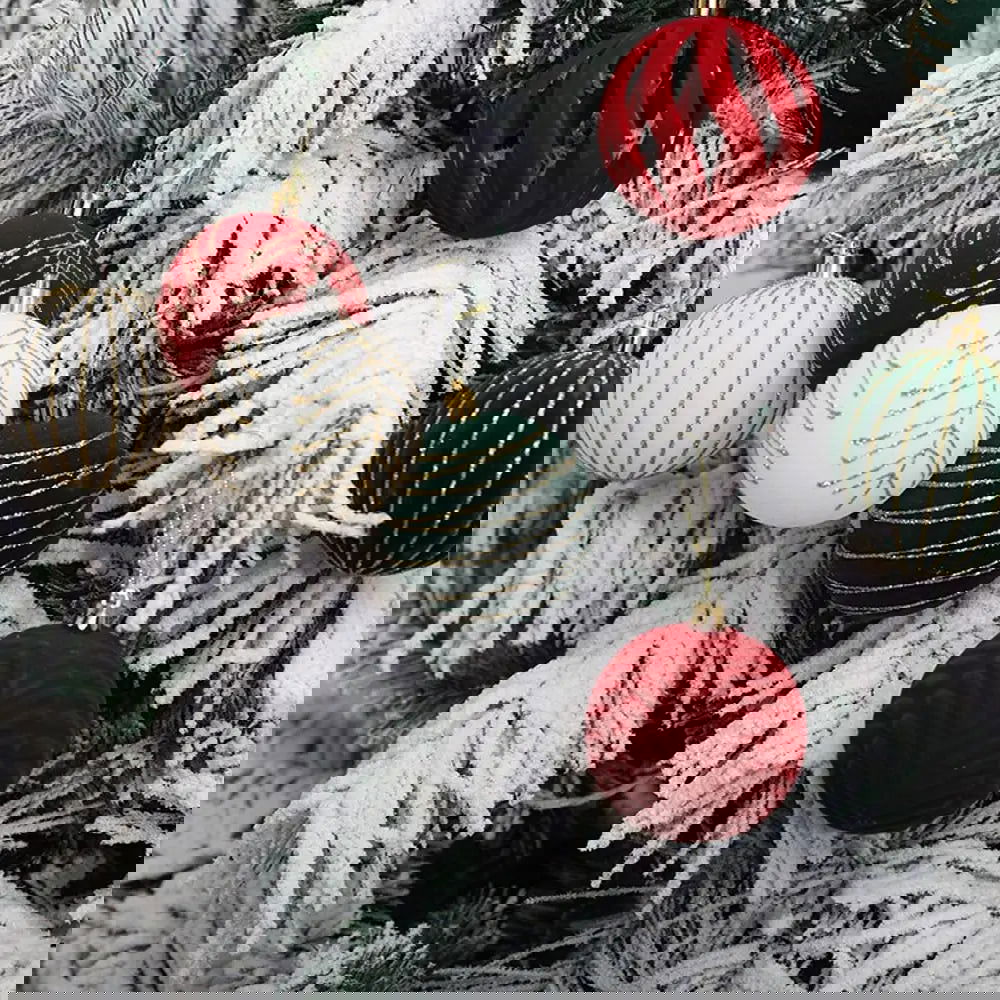 6pcs 8cm  Christmas Balls Set - Graceland Home and Living -  - #tag1#