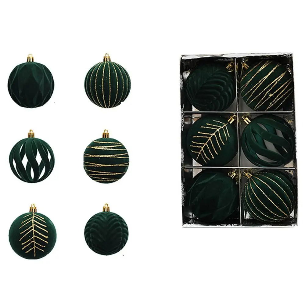6pcs 8cm  Christmas Balls Set - Graceland Home and Living -  - #tag1#