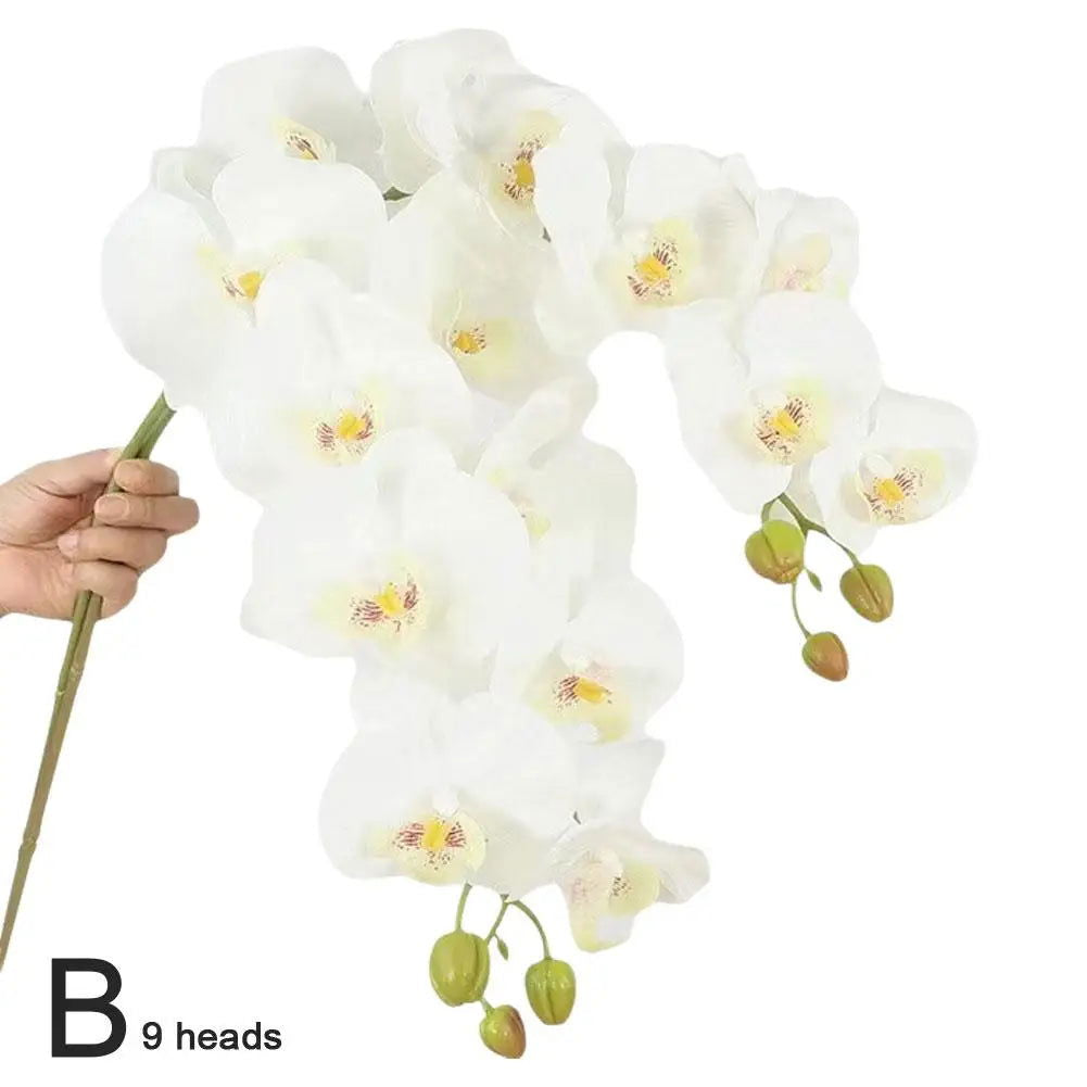 7/9 Heads Silk Orchid Phalaenopsis Flowers - Graceland Home and Living -  - #tag1#