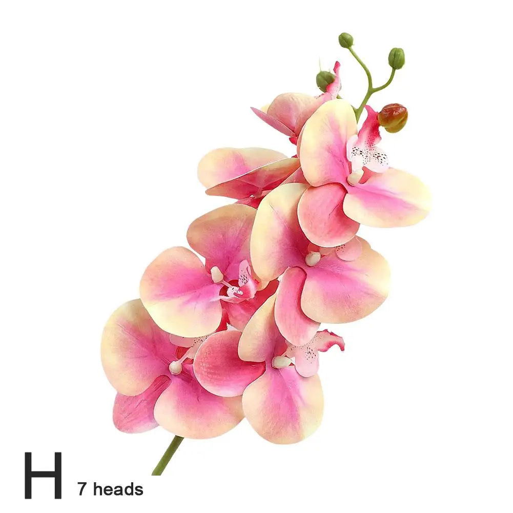 7/9 Heads Silk Orchid Phalaenopsis Flowers - Graceland Home and Living -  - #tag1#