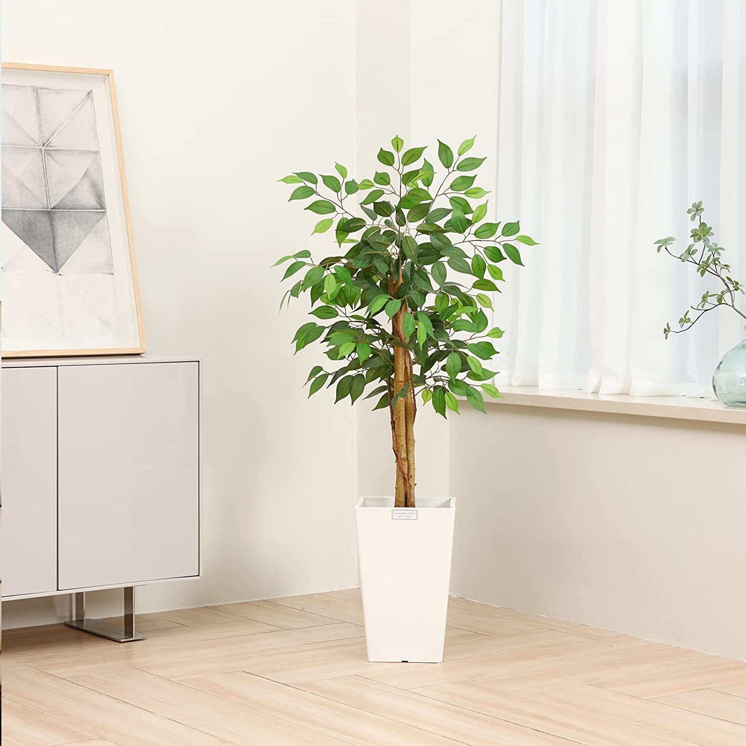 7ft Ficus Artificial Trees with Realistic Leaves and Natural Trunk Graceland Home and Living