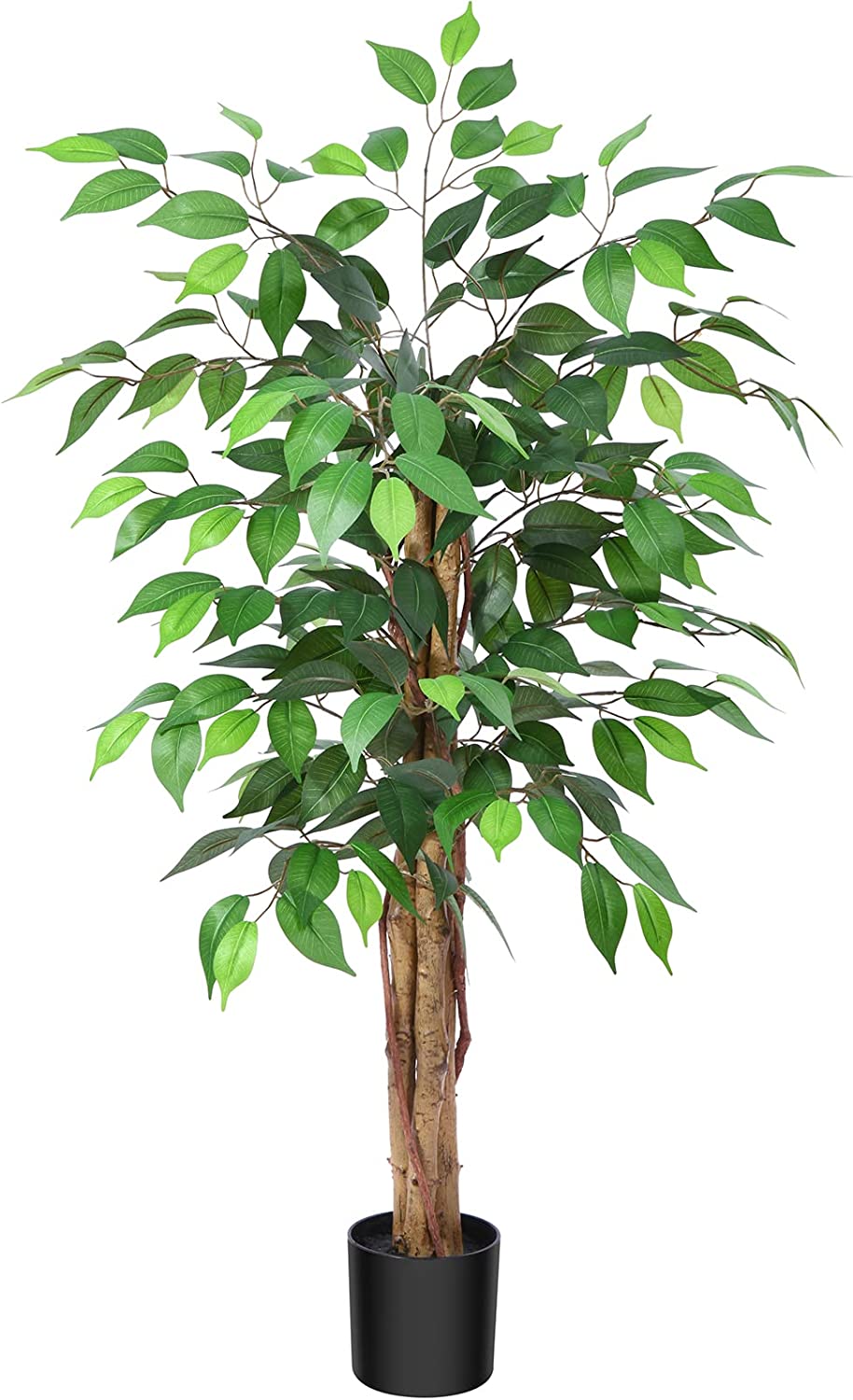 7ft Ficus Artificial Trees with Realistic Leaves and Natural Trunk - Graceland Home and Living -  