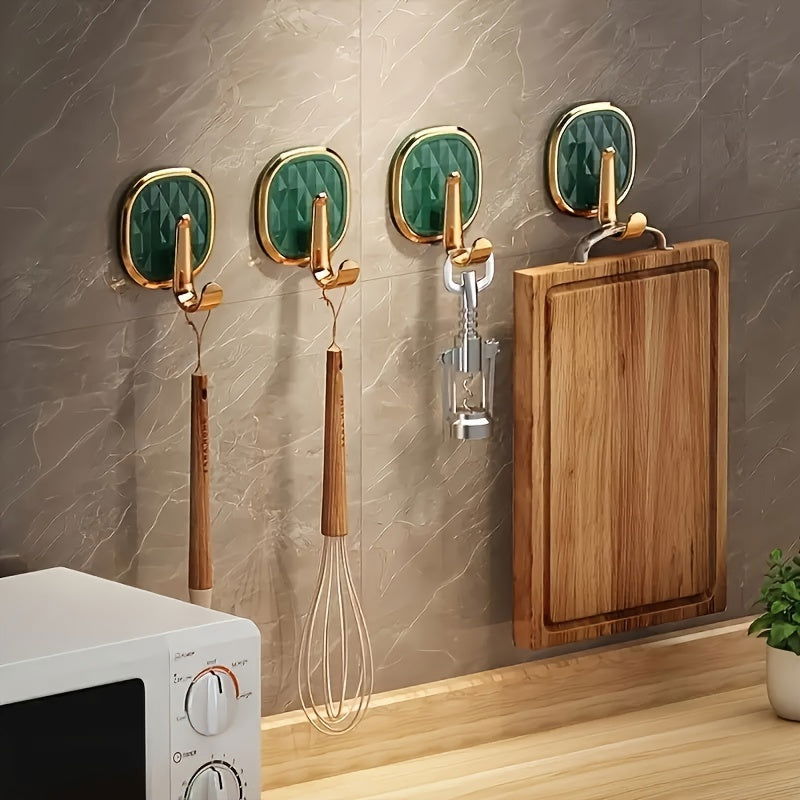 8/10pcs Heavy-Duty Adhesive Hooks - No Drilling Required, Easy Install - Graceland Home and Living -  