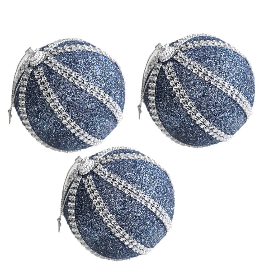 8cm Christmas Foam Sequin Balls Pendant Shatterproof - Graceland Home and Living -  