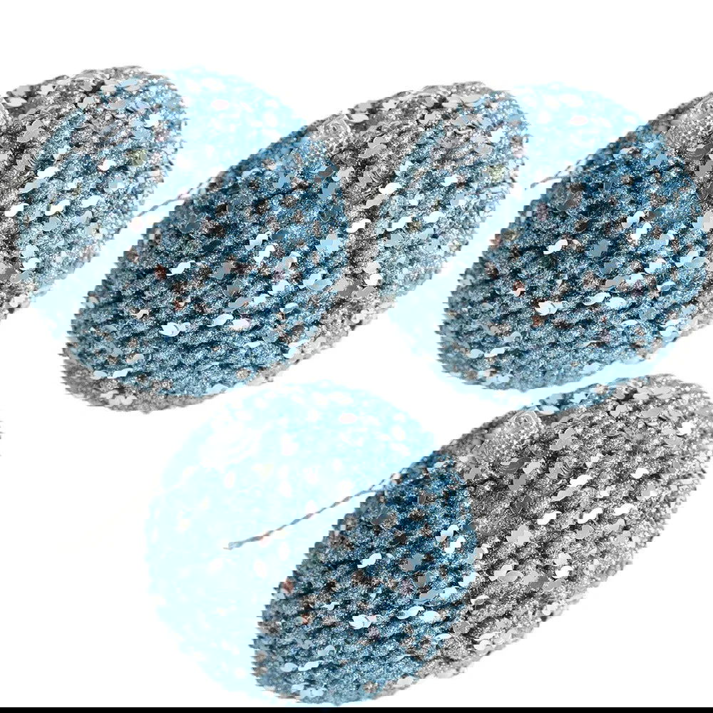 8cm Christmas Foam Sequin Balls Pendant Shatterproof - Graceland Home and Living -  