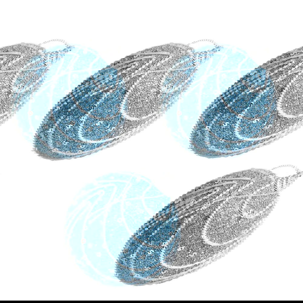 8cm Christmas Foam Sequin Balls Pendant Shatterproof - Graceland Home and Living -  - #tag1#