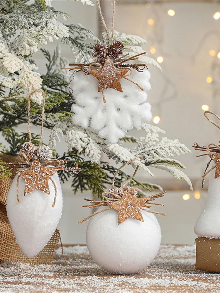 8cm Snow Theme Christmas Decoration - Graceland Home and Living -  - #tag1#