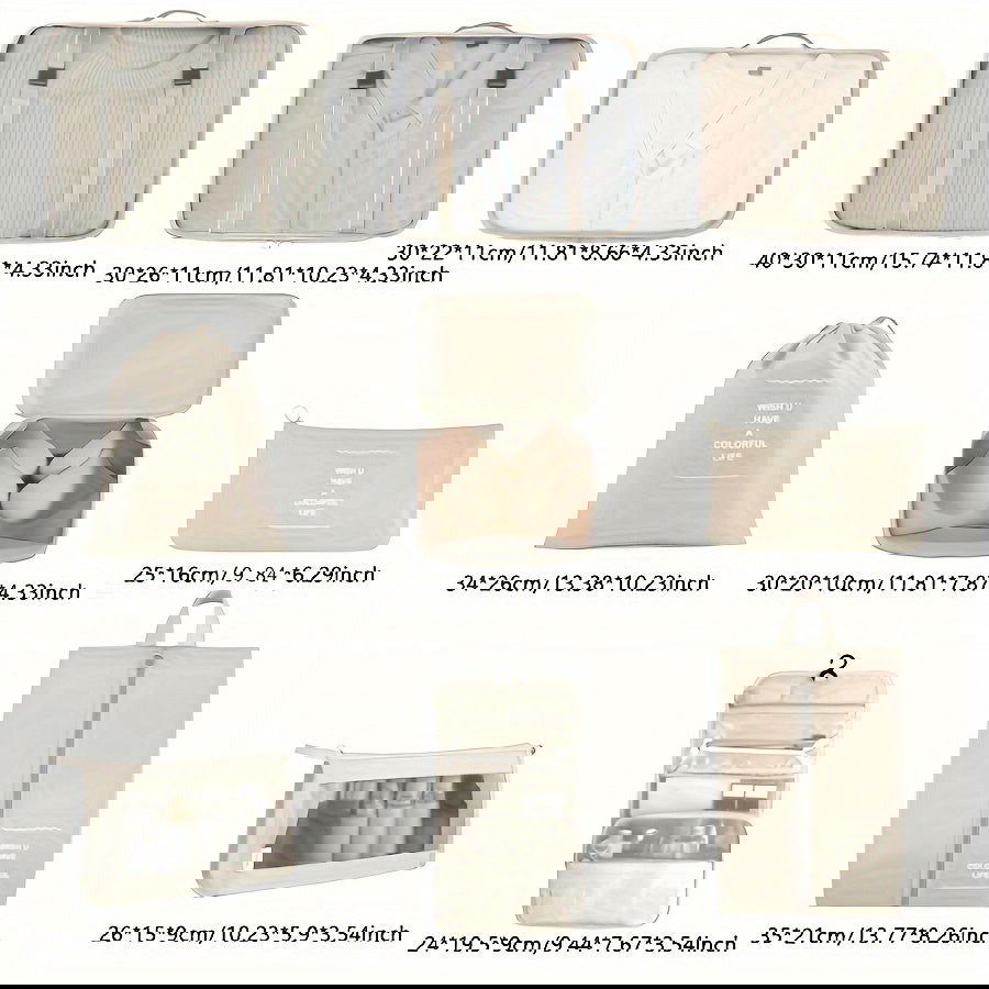 9-Piece Travel Luggage Packing Cube Set: Organize Your Clothes, Shoes & More - Graceland Home and Living -  