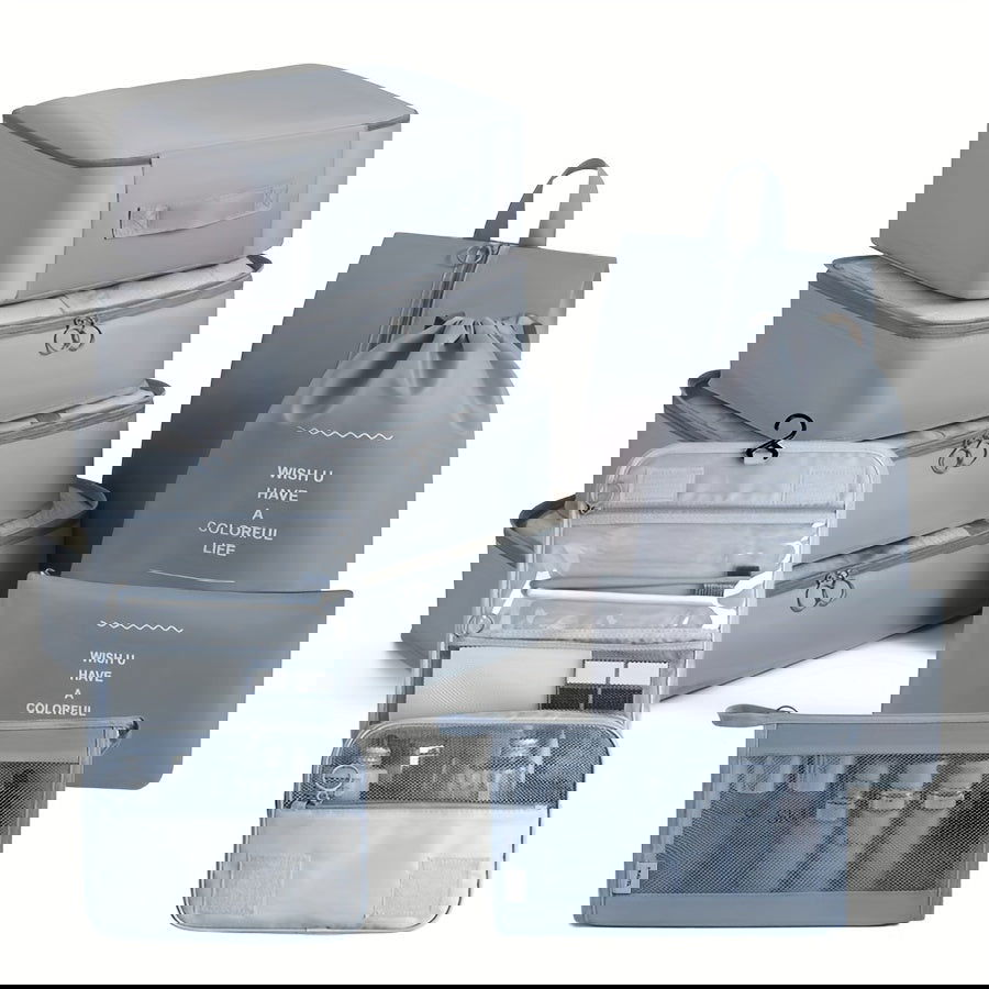 9-Piece Travel Luggage Packing Cube Set: Organize Your Clothes, Shoes & More - Graceland Home and Living -  - #tag1#