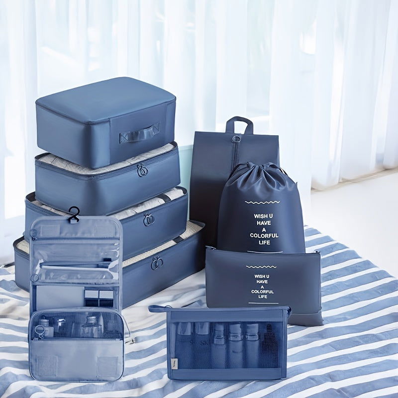 9-Piece Travel Luggage Packing Cube Set: Organize Your Clothes, Shoes & More - Graceland Home and Living -  - #tag1#