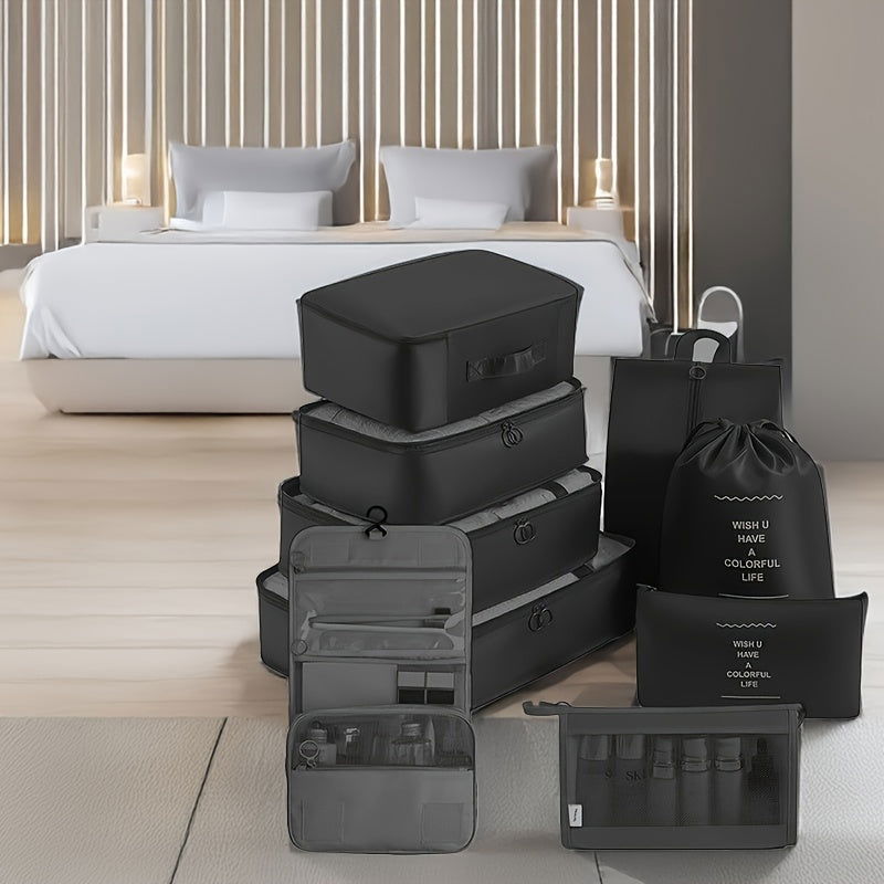 9-Piece Travel Luggage Packing Cube Set: Organize Your Clothes, Shoes & More - Graceland Home and Living -  - #tag1#