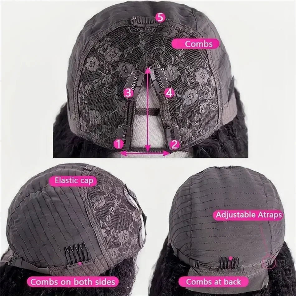 Body Wave Human Hair Wigs 180% Density Natural Hair