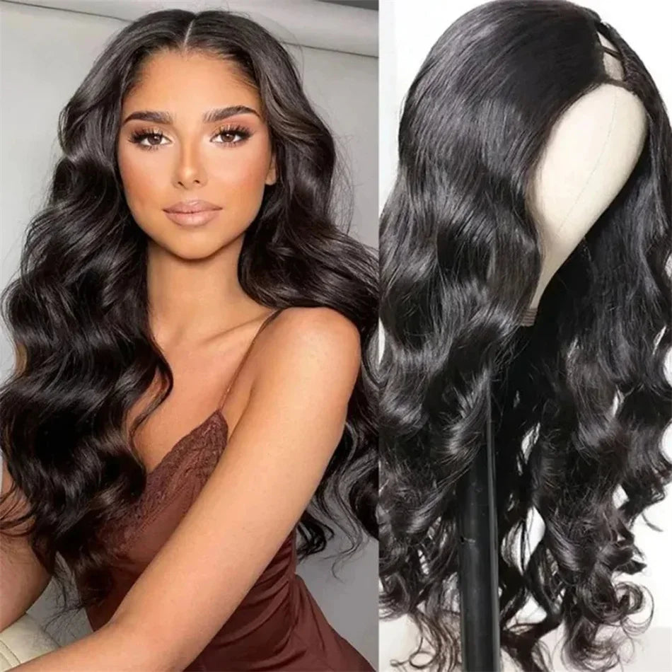 Body Wave Human Hair Wigs 180% Density Natural Hair