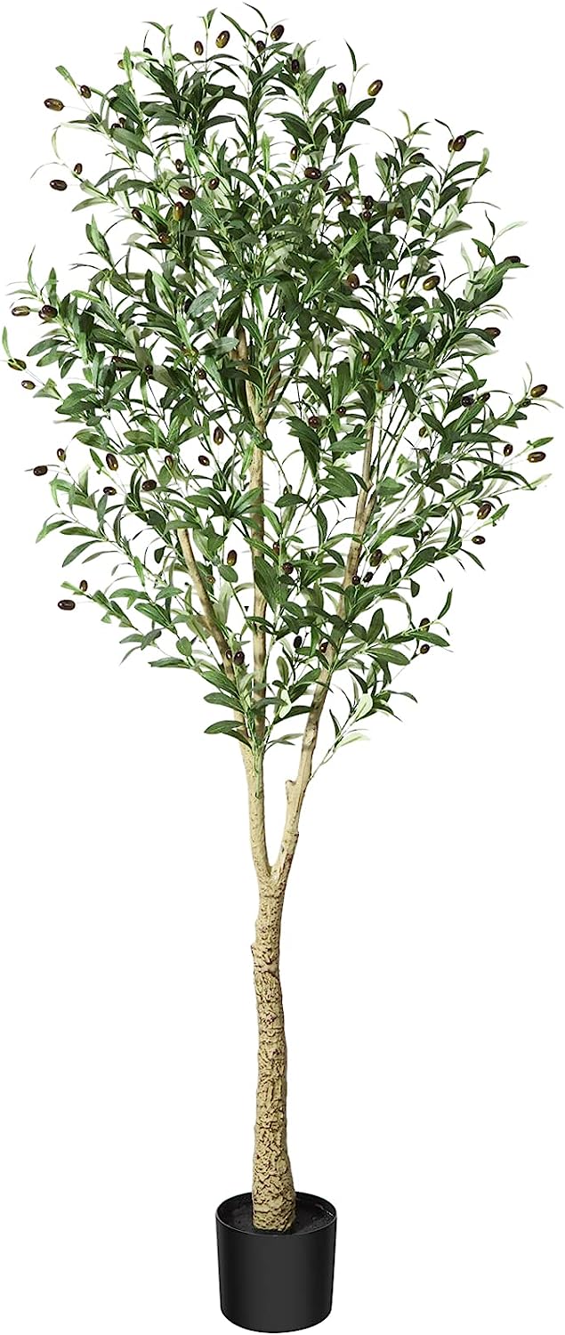 Artificial Olive Tree Plant 4Ft Fake Topiary Silk Tree, Perfect Faux Plants in Pot Graceland Home and Living