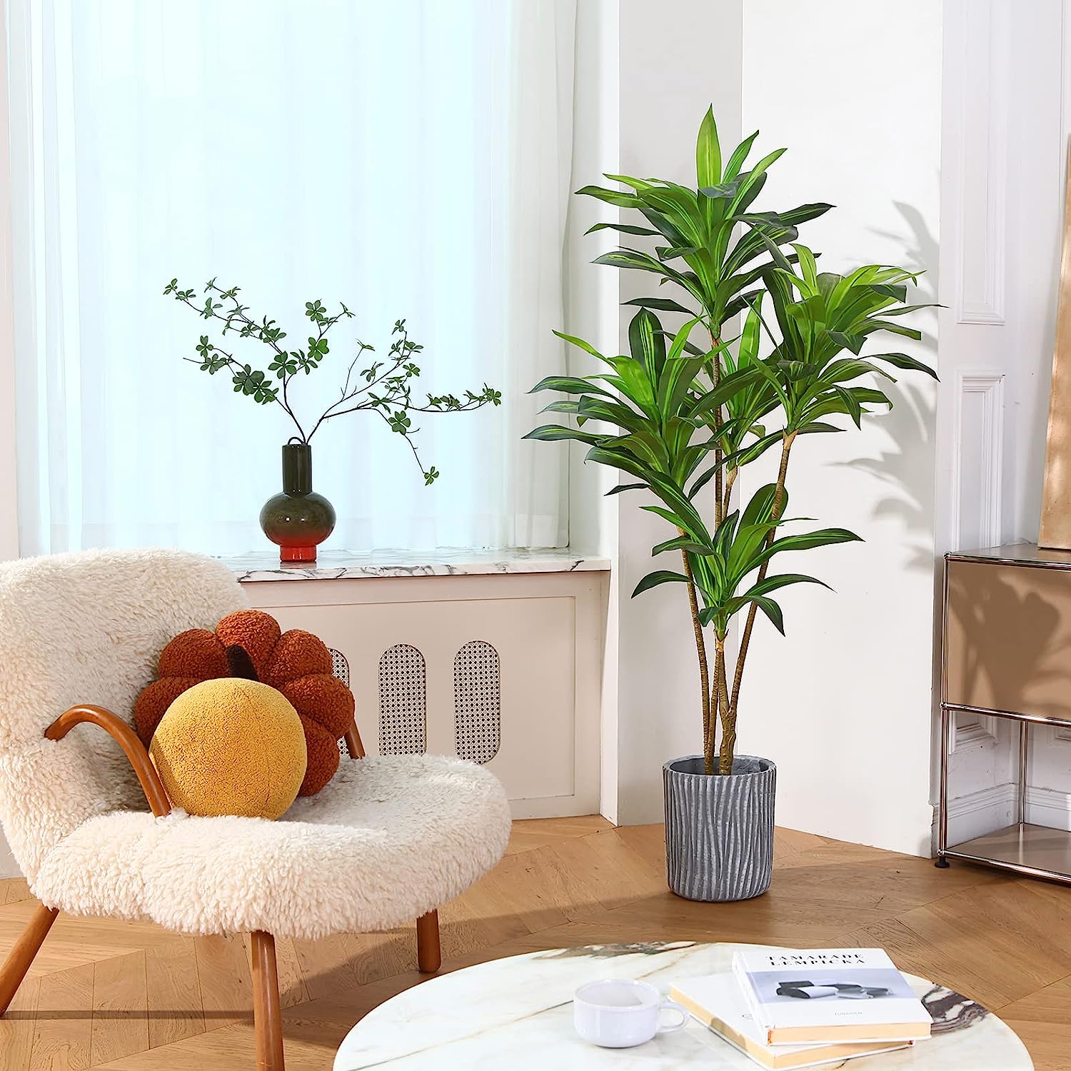 Artificial Dracaena Tree, 5FT Tall Fake Plants Artificial - Graceland Home and Living -  