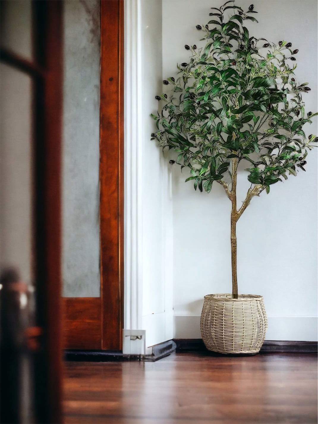 Artificial Olive Tree, 5Ft (60'') Tall Fake Plant - Graceland Home and Living -  