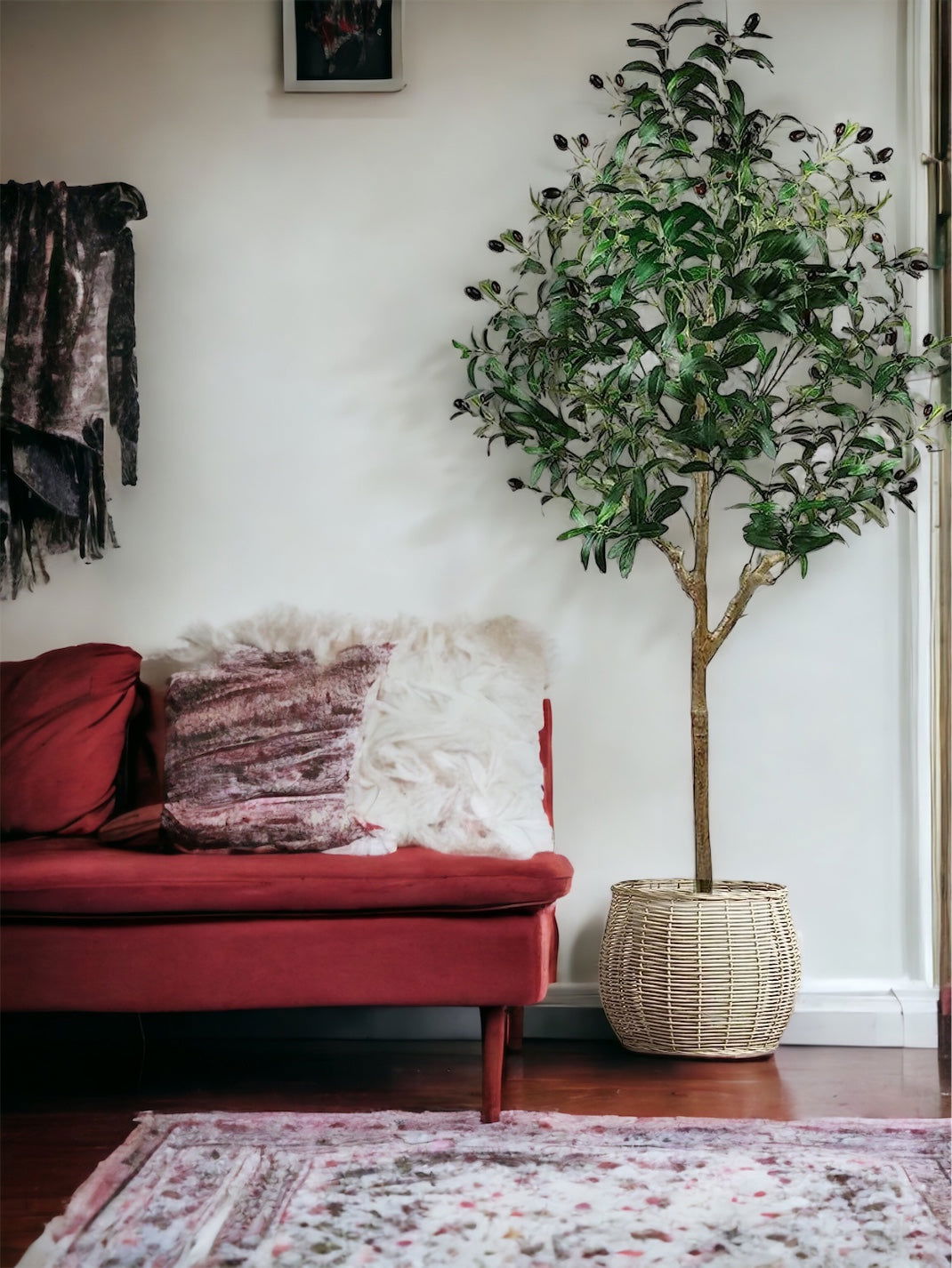 Artificial Olive Tree, 5Ft (60'') Tall Fake Plant - Graceland Home and Living -  - #tag1#