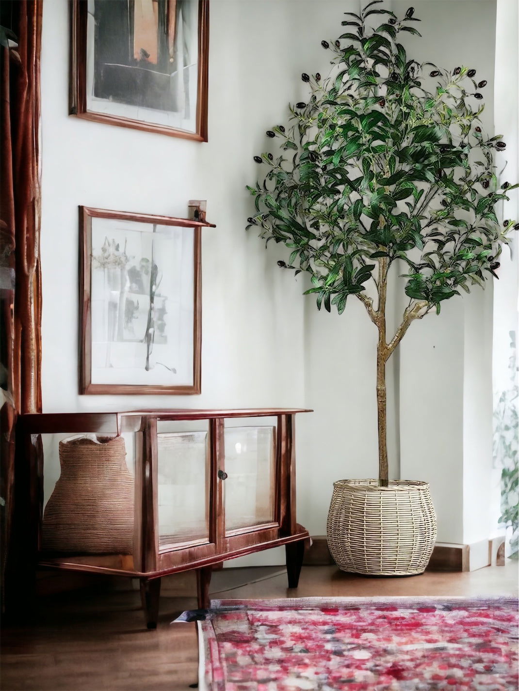 Artificial Olive Tree, 5Ft (60'') Tall Fake Plant - Graceland Home and Living -  - #tag1#