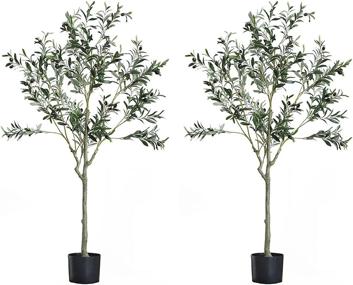 Artificial Olive Tree, 5ft (60'') Tall Fake Plants Suitable for Modern Living - Graceland Home and Living -  