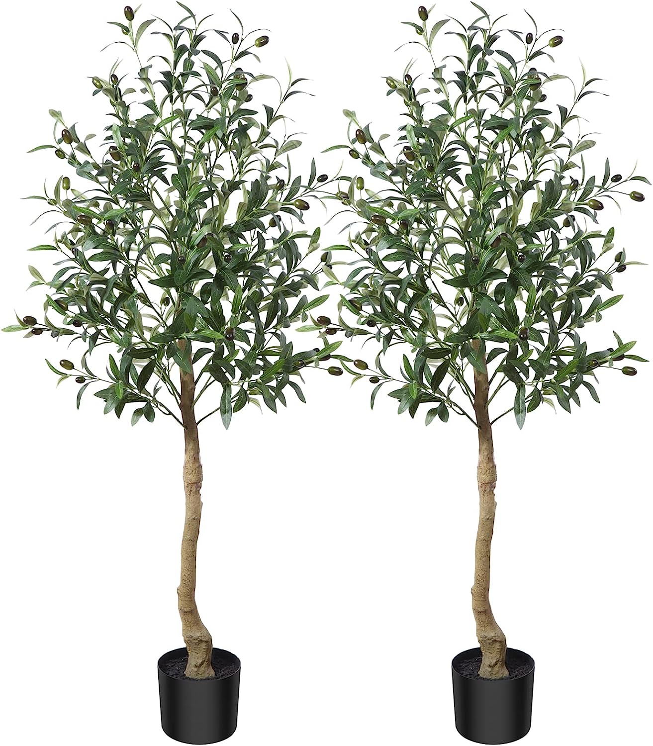 Artificial Olive Tree Plant 4Ft Fake Topiary Silk Tree, Perfect Faux Plants in Pot - Graceland Home and Living -  - #tag1#