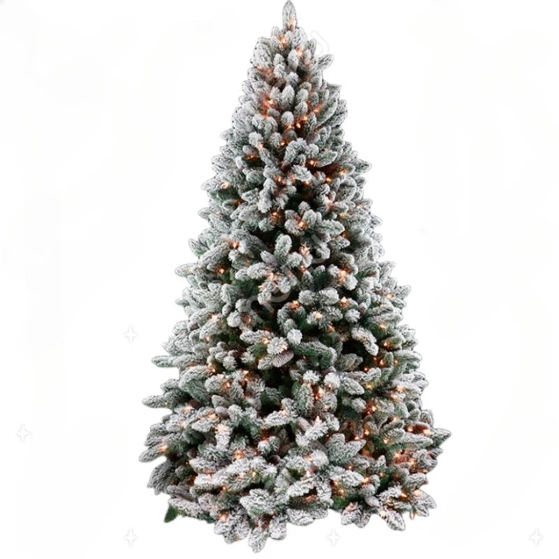 Artificial PVC  Snowy Christmas Tree Pointed Flocking Pinecone - Graceland Home and Living -  